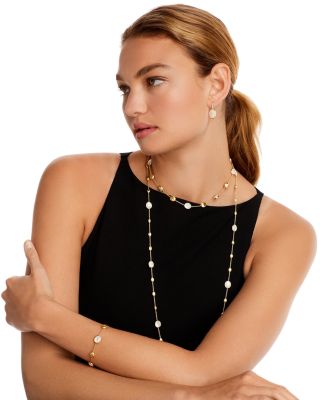 18K Two Tone Gold Siviglia Diamond &amp; Mother Of Pearl Drop Earrings - 150th Anniversary Exclusive