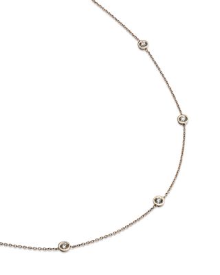 Diamond Station Necklace in 14K Yellow Gold, 1.0 tcw&nbsp;
