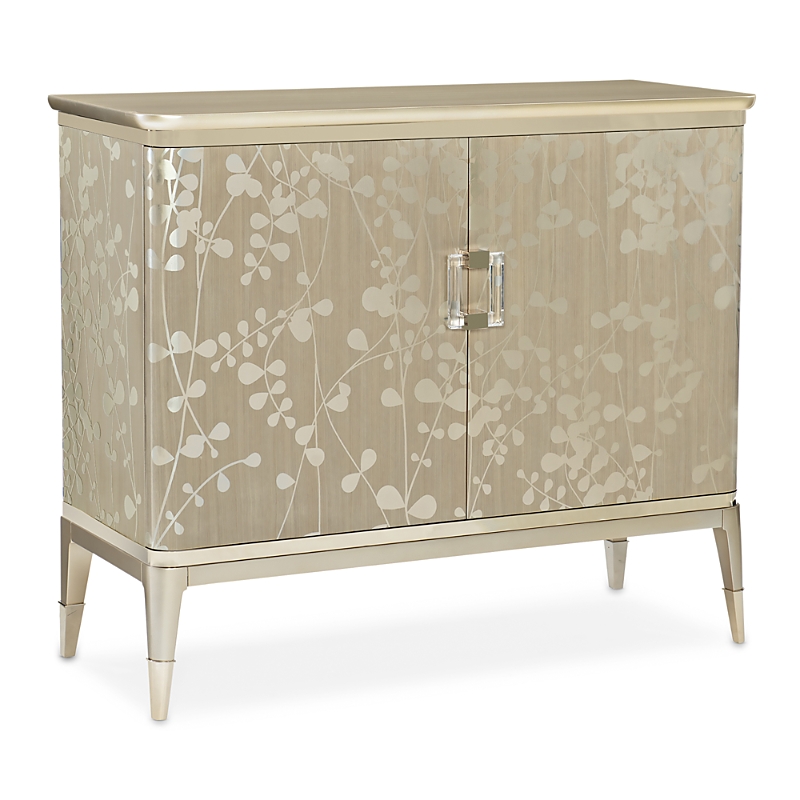 Caracole Perfectly Adaptable End Table In Champagne Shimmer/taupe Paint