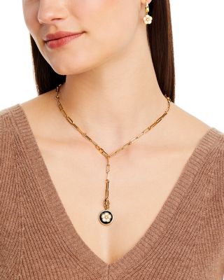 Daisy Diamond Y Necklace in 18K Yellow Gold, 18" - Exclusive