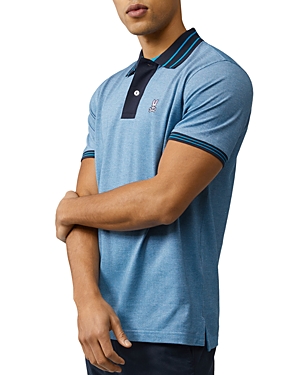 Psycho Bunny Milton Contrast Collar Polo Shirt In Seaport Blue