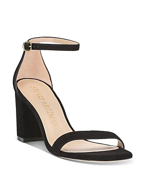 Stuart Weitzman Women's Nudistcurve Block Heel Sandals In Black