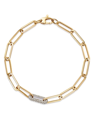 Bloomingdale's Diamond Paperclip Bracelet in 14K White & Yellow Gold, 0.60 ct. t.w. - 100% Exclusive