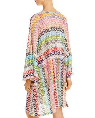 【MISSONI】ストライプ crochet-knit coverup MISSONI Mare striped metallic crochet-knit coverup | NET-A