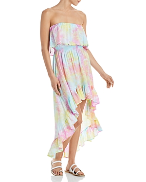 Tiare Hawaii Gracie Tie Dye Cover Up Maxi Dress In Mauve Wash