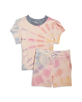 NEW Toddler Girls 2 Piece Set Size 2T Top Shirt Shorts Outfit Tunic Pink Orange 