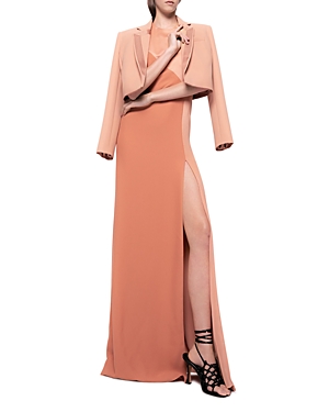 Pinko Macadamia Ribbon Strap Dress In Brown