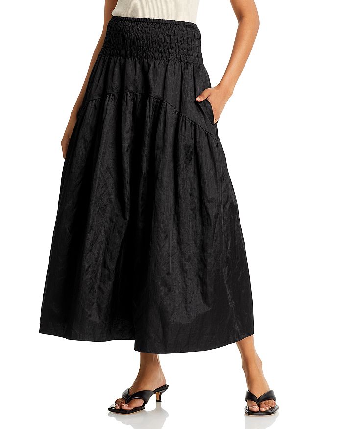 Vince black midi skirt top