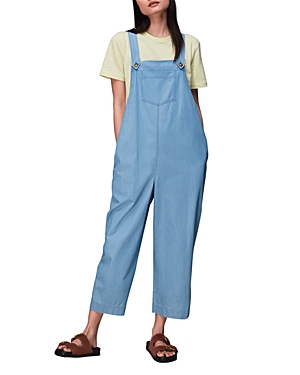 Whistles Rita Chambray Overalls In Light Wash