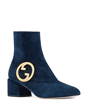 Gucci - Women's Embellished Pointed Toe High Heel Booties