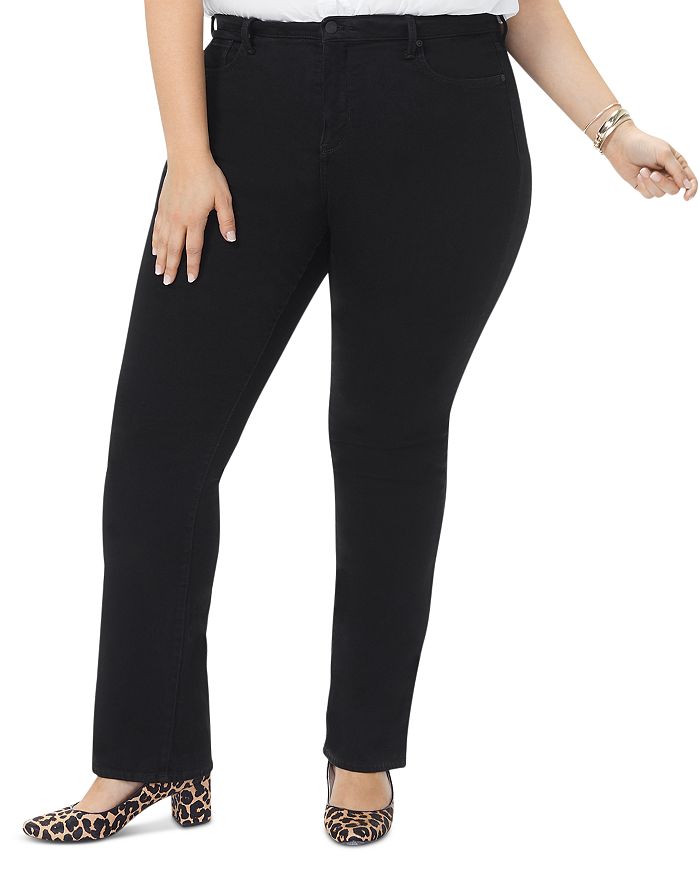 NYDJ Plus Barbara High Rise Bootcut Jeans in Black | Bloomingdale's
