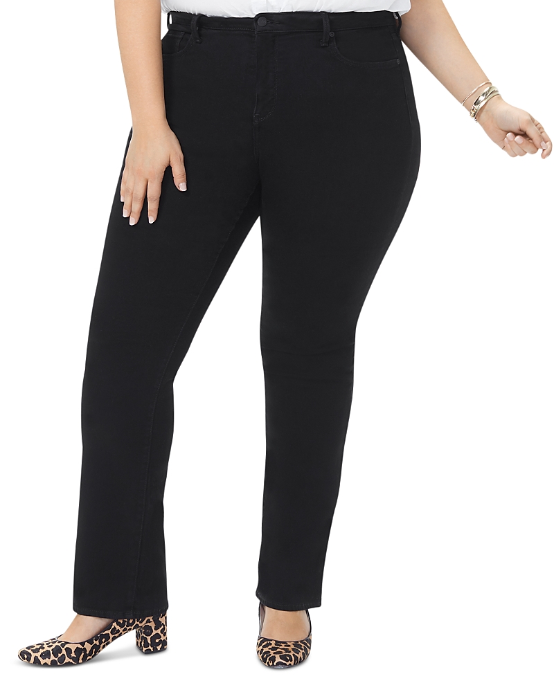 Nydj Plus Barbara High Rise Bootcut Jeans in Black
