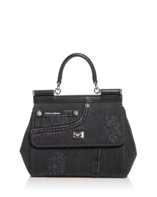 Dolce & Gabbana Small Sicily Bag in Calfskin & Patchwork