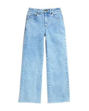 Aqua Girls' High Rise Straight Cropped Jeans, Big Kid - 100% Exclusive In Light Indigo