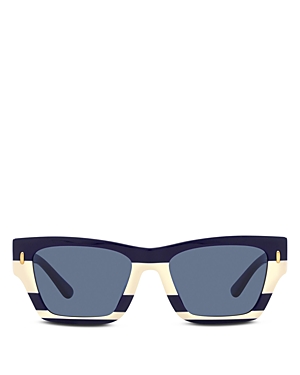 Tory Burch Women's Square Logo Sunglasses, 52mm In Blue