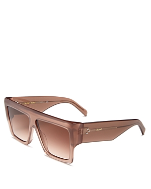 Celine Flat Top Sunglasses, 60mm In Brown/brown Gradient
