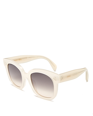 Celine Unisex Square Sunglasses, 54mm In Ivory/brown Gradient