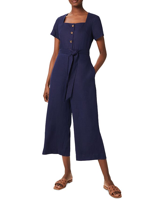 HOBBS LONDON Jazlyn Linen Jumpsuit Bloomingdale's