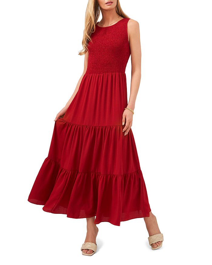 VINCE CAMUTO Sleeveless Crinkle Gauze Maxi Dress Bloomingdale s