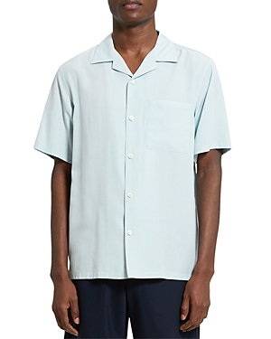 THEORY NOLL SOLID BUTTON DOWN CAMP SHIRT