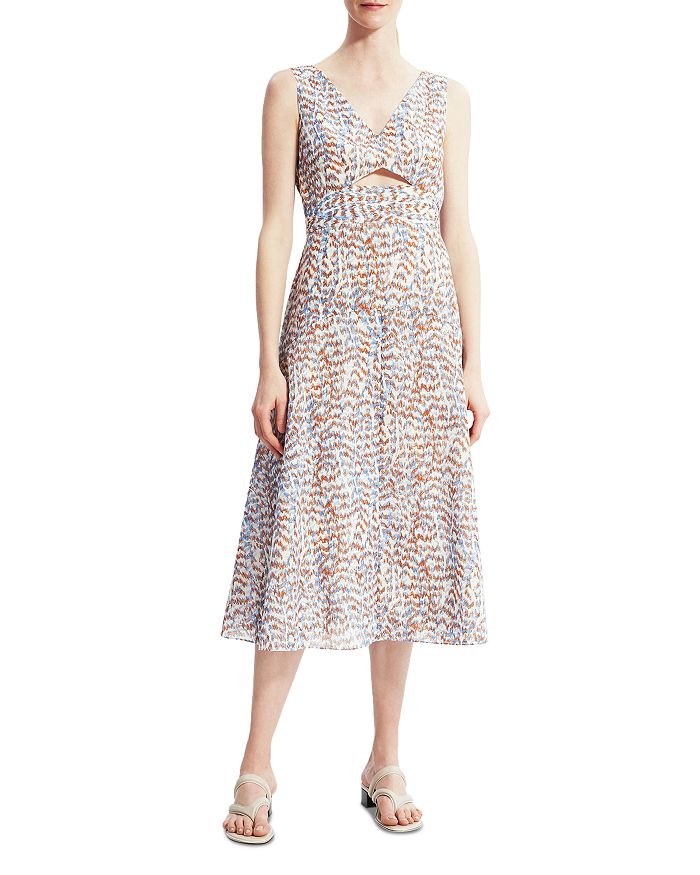 Theory Cutout Midi Dress Bloomingdale's
