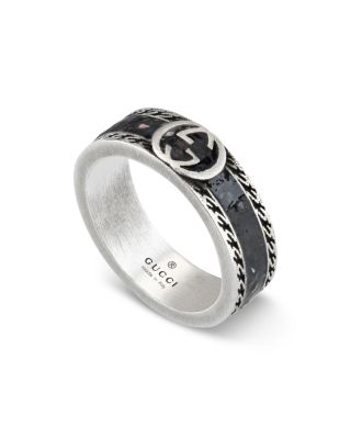 Silver Interlocked G 6mm Band Ring