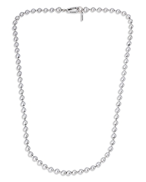 ALLSAINTS MEN'S BALL CHAIN NECKLACE IN STERLING SILVER, 22