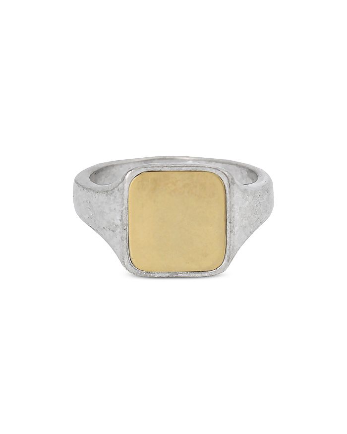 Dolce & Gabbana Two-tone Logo Ring in Gold Metallic Mens Jewellery Rings for Men 