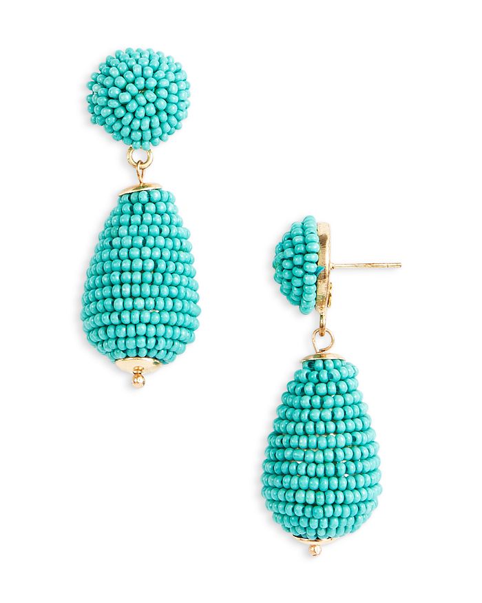 Kenneth jay top lane beaded earrings