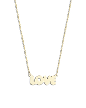 Moon & Meadow 14k Yellow Gold Love Bar Necklace, 16 - 100% Exclusive