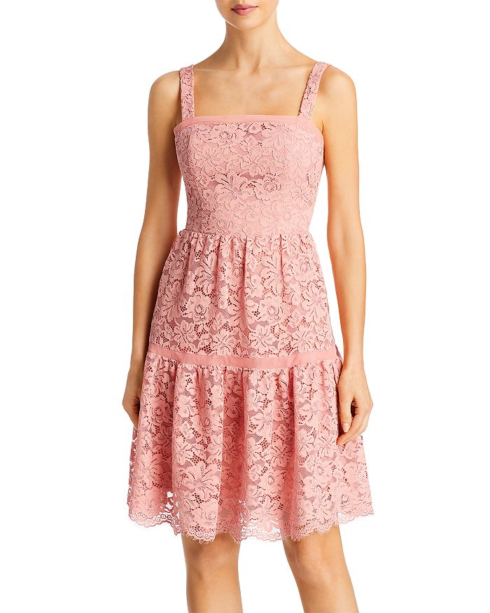Bloomingdale's pink lace dress online