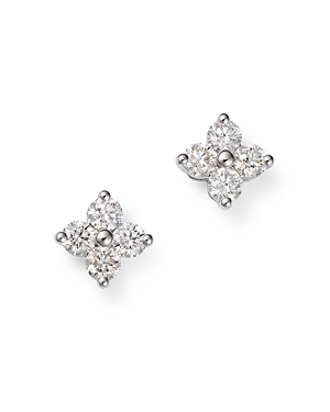 Bloomingdale's Diamond Clover Stud Earrings in 14K White Gold, 0.75 ct. t.w. - 100% Exclusive