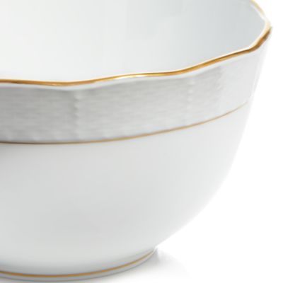 Golden Edge White Round Bowl