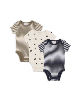 Bloomie's Baby - Boys' Cotton Bodysuit, 3 Pack - Baby