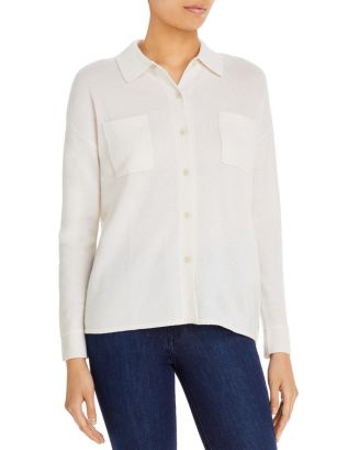 C by Bloomingdale's Cashmere Cashmere Button Down Shirt - 100% ...