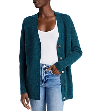 C By Bloomingdale's Cashmere Grandfather Cardigan - 100% Exclusive In Heather Spruce