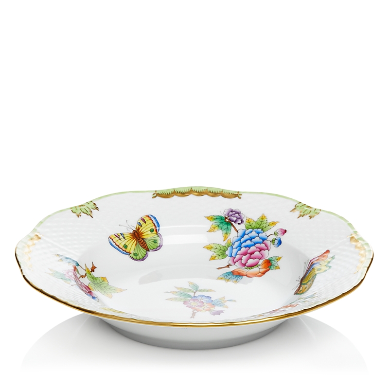 Herend Queen Victoria Rimmed Soup Plate In Multi-color