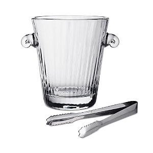 William Yeoward Crystal American Bar Corinne Ice Bucket With Tongs In Clear