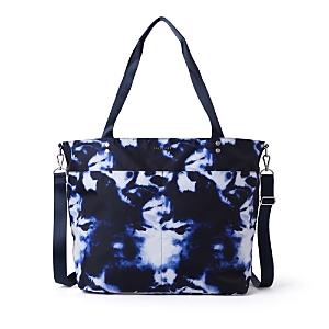 Baggallini Large Carryall Tote In Navy Ink Tie Die