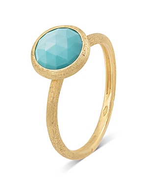 Marco Bicego 18K Yellow Gold Jaipur Color Turquoise Stackable Ring
