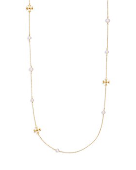 Tory Burch - Kira Delicate Pearl Long Station Necklace, 38"