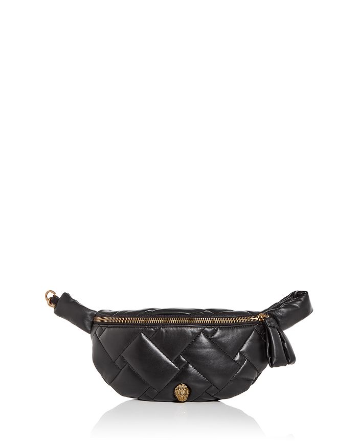 The Getaway Gold Faux Leather Quilted Fanny Pack