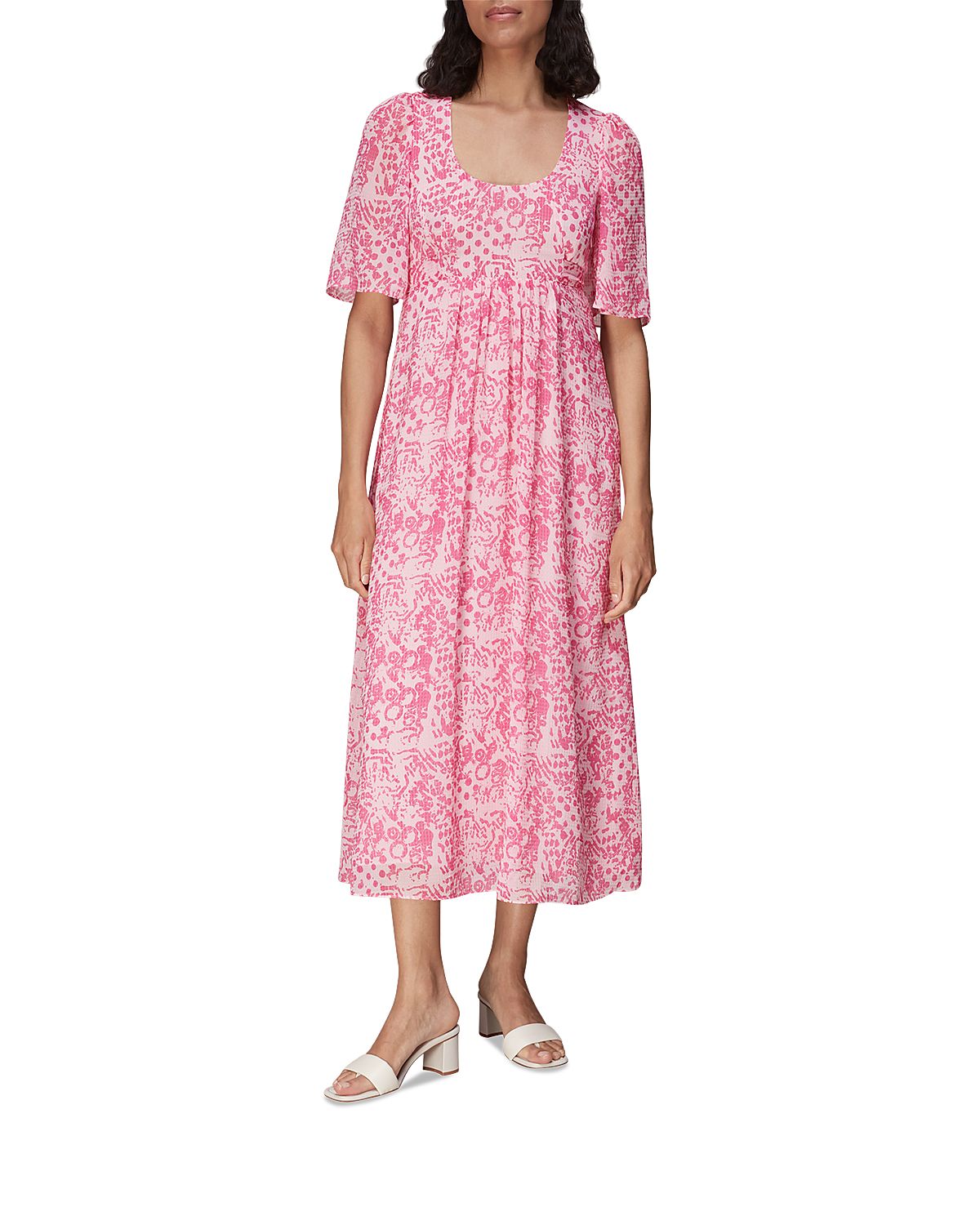 Whistles Abstract Batik Midi Dress
