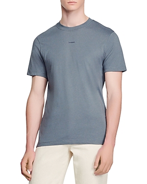 Sandro Small Logo Tee In Dark Gray