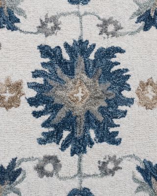 Hans Traditional Floral Mosaic Area Rug, 93" x 117"