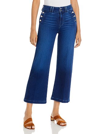 PAIGE Aubrey High Rise Ankle Wide Leg Jeans in Julissa | Bloomingdale's
