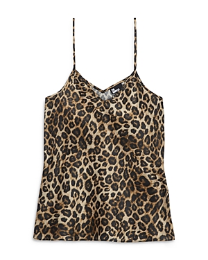 Shop The Kooples Leopard Print Silk Cami Top