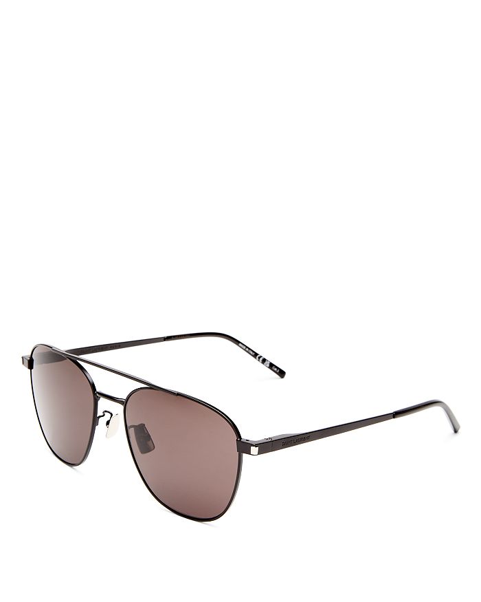 Saint Laurent Brow Bar Aviator Sunglasses 57mm Bloomingdale s