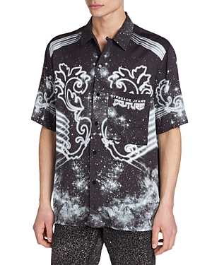 Versace Jeans Couture Twill Printed Button Down Shirt