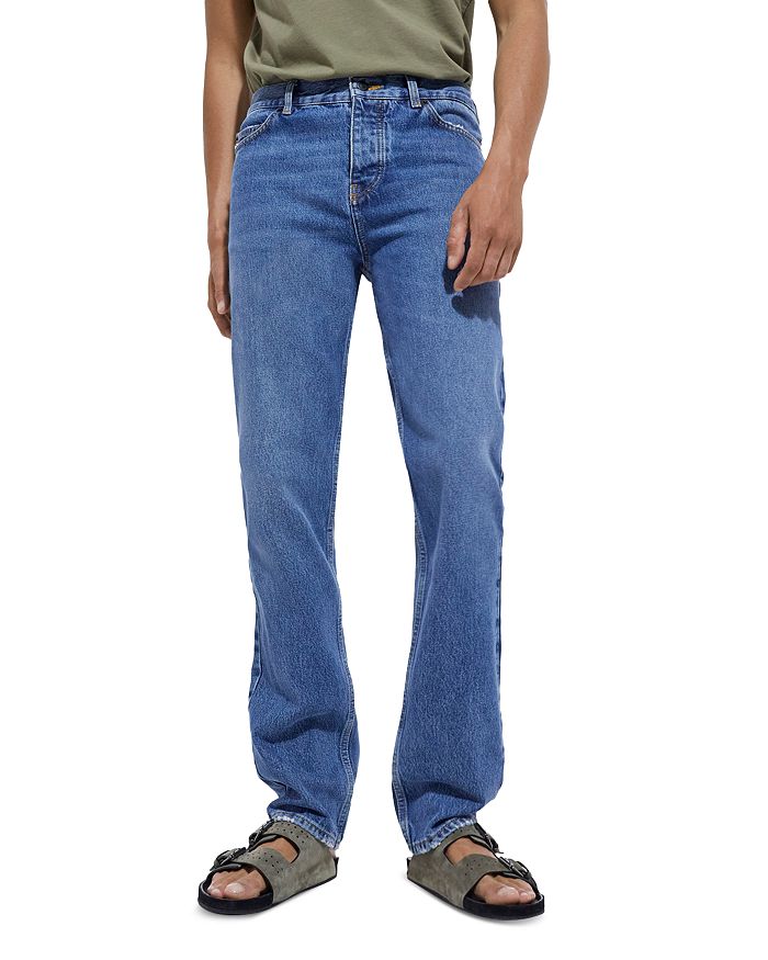 The Kooples Straight Fit Jeans in Faded Blue